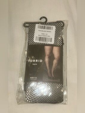 Torrid Fishnet Tights Black Basic Size 1/2 NWT